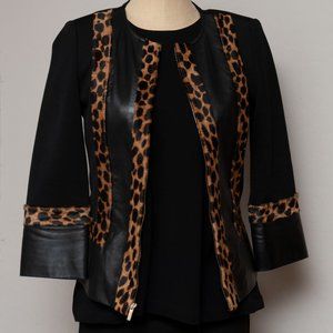 St. John Size 0 Fur trimmed Blazer